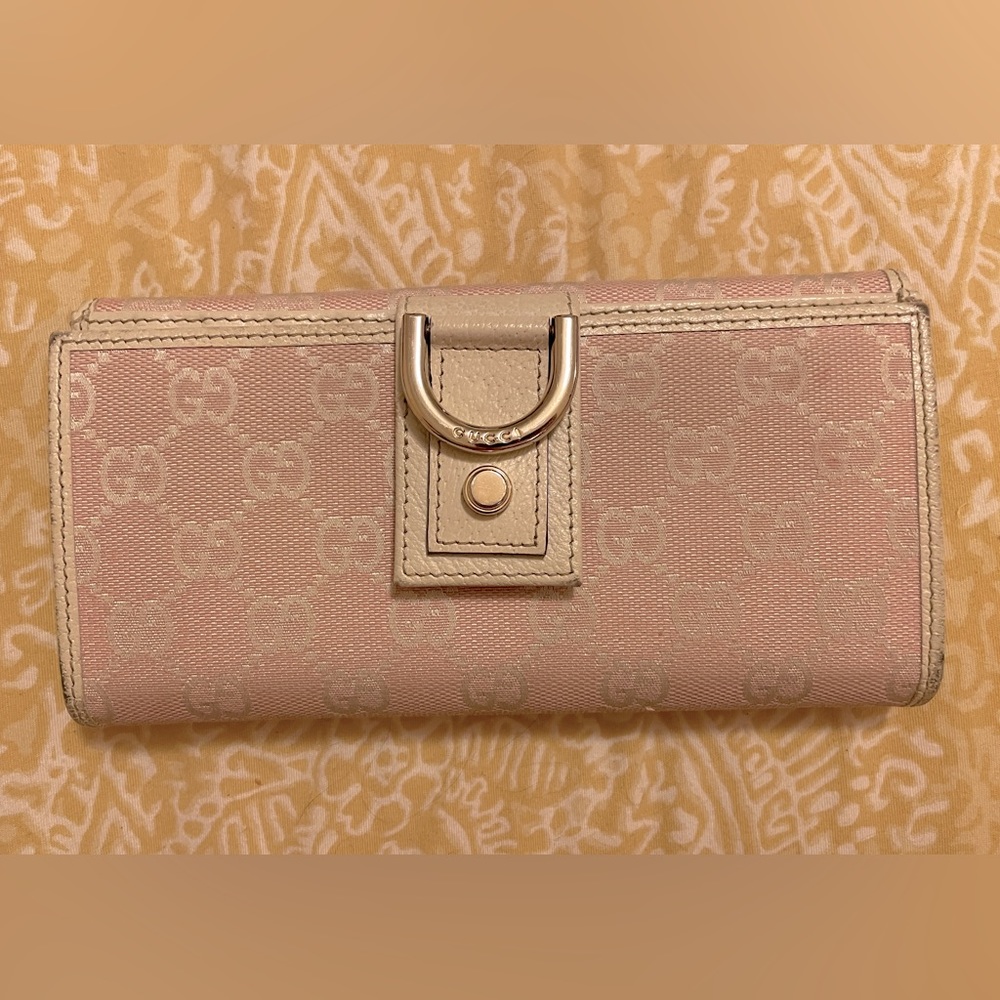 Gucci Full Size Pink Signature Wallet